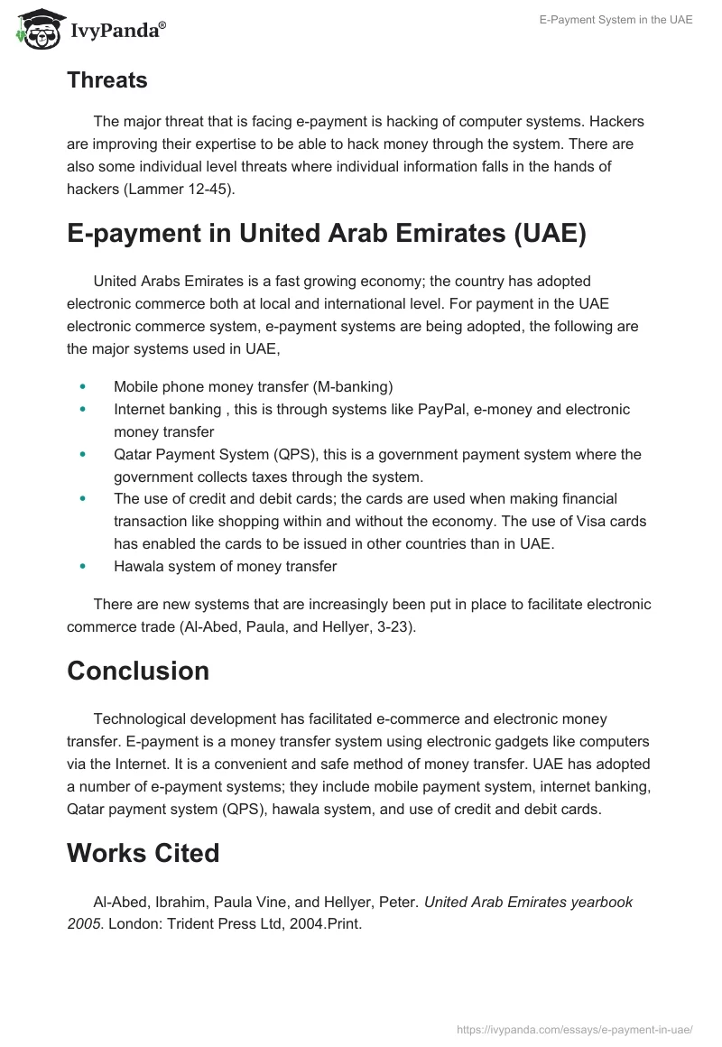 E-Payment System in the UAE. Page 4