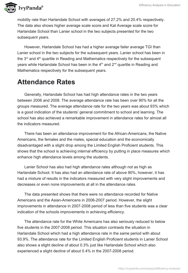 Efficiency Analysis in Education. Page 2