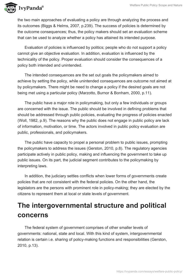 Welfare Public Policy Scope and Nature. Page 3