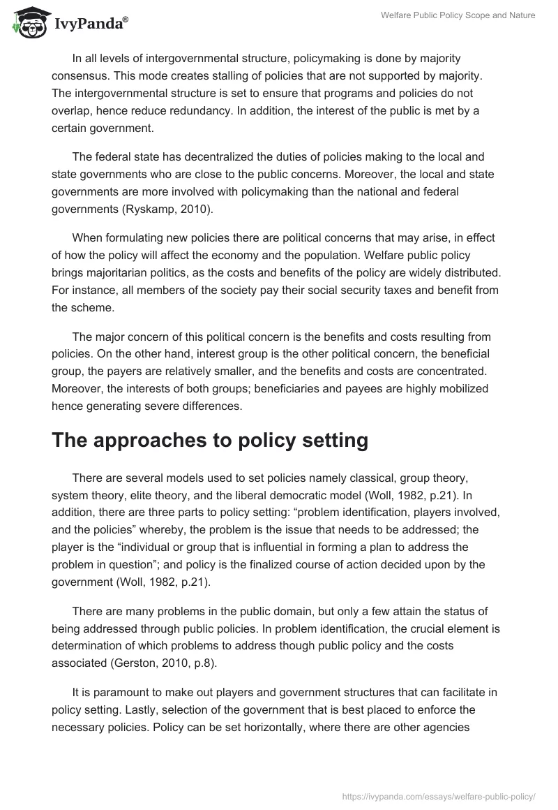 Welfare Public Policy Scope and Nature. Page 4