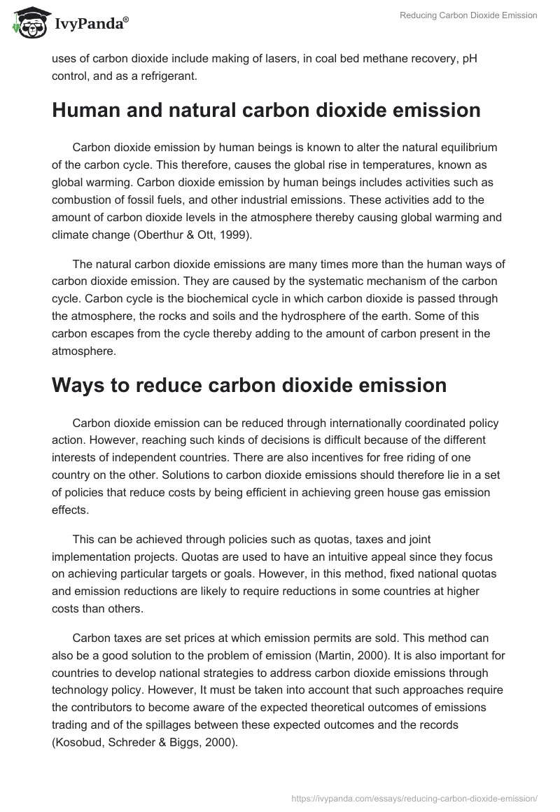 Reducing Carbon Dioxide Emission. Page 2