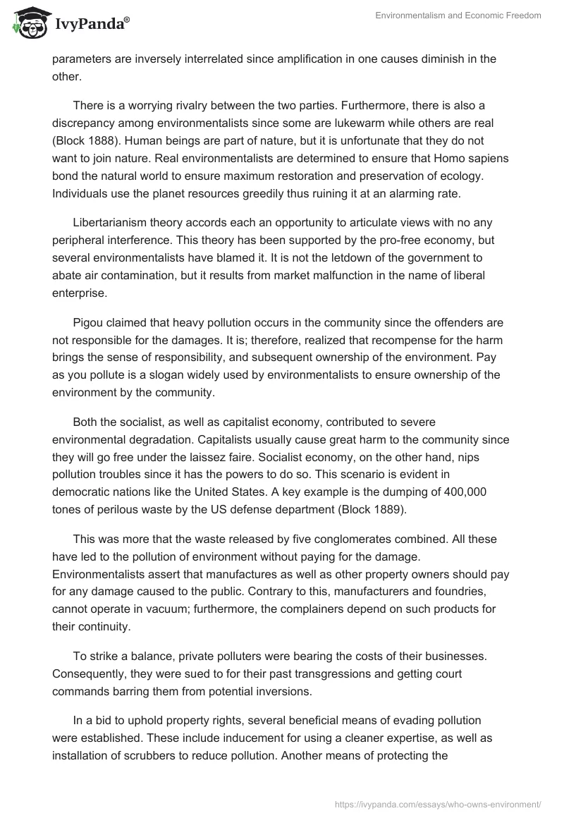 Environmentalism and Economic Freedom. Page 2