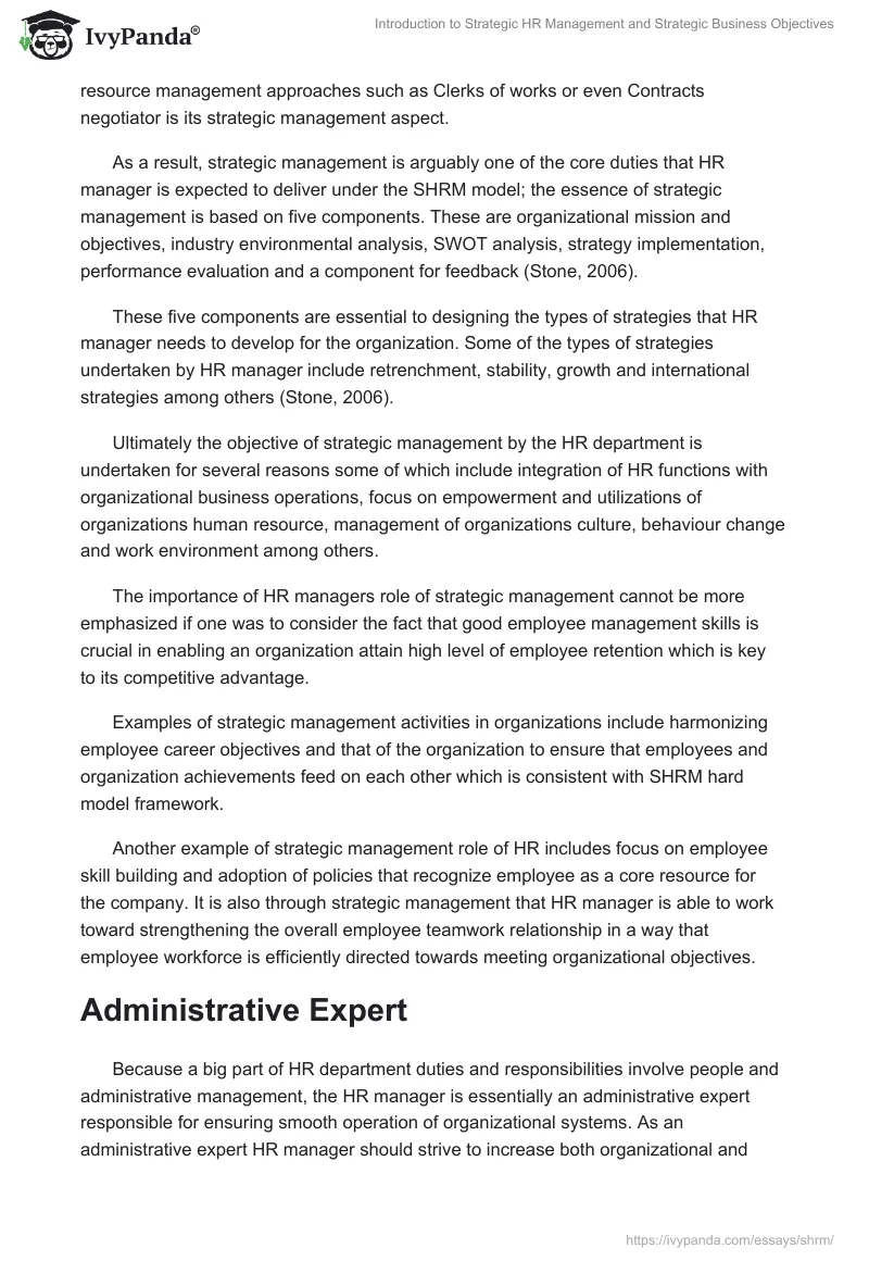 Introduction to Strategic HR Management and Strategic Business Objectives. Page 4