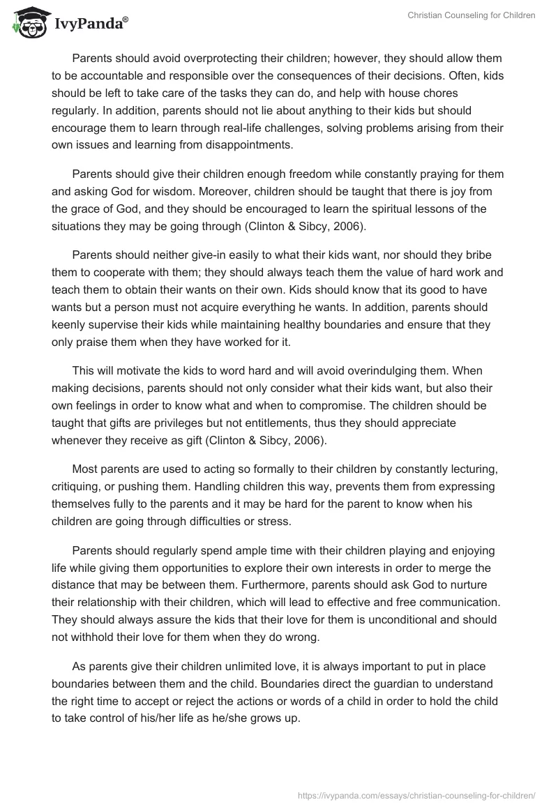 Christian Counseling for Children. Page 4