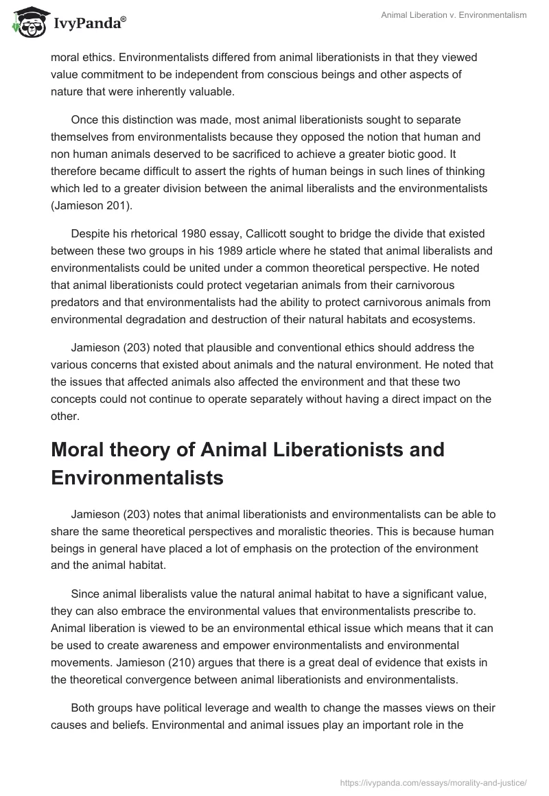 Animal Liberation vs. Environmentalism. Page 4