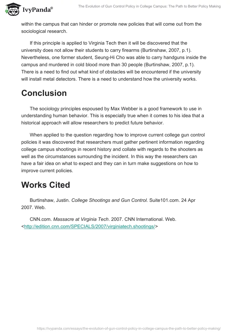 The Evolution of Gun Control Policy in College Campus: The Path to Better Policy Making. Page 4