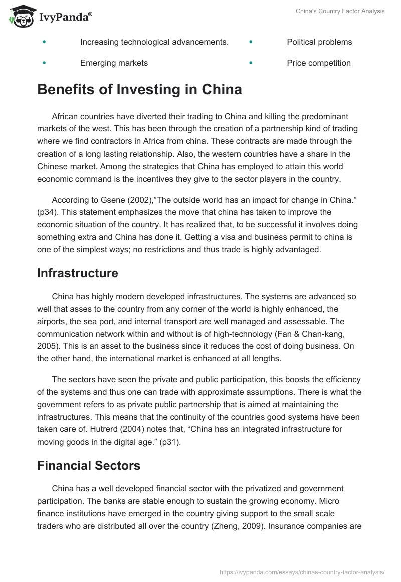 China’s Country Factor Analysis. Page 5