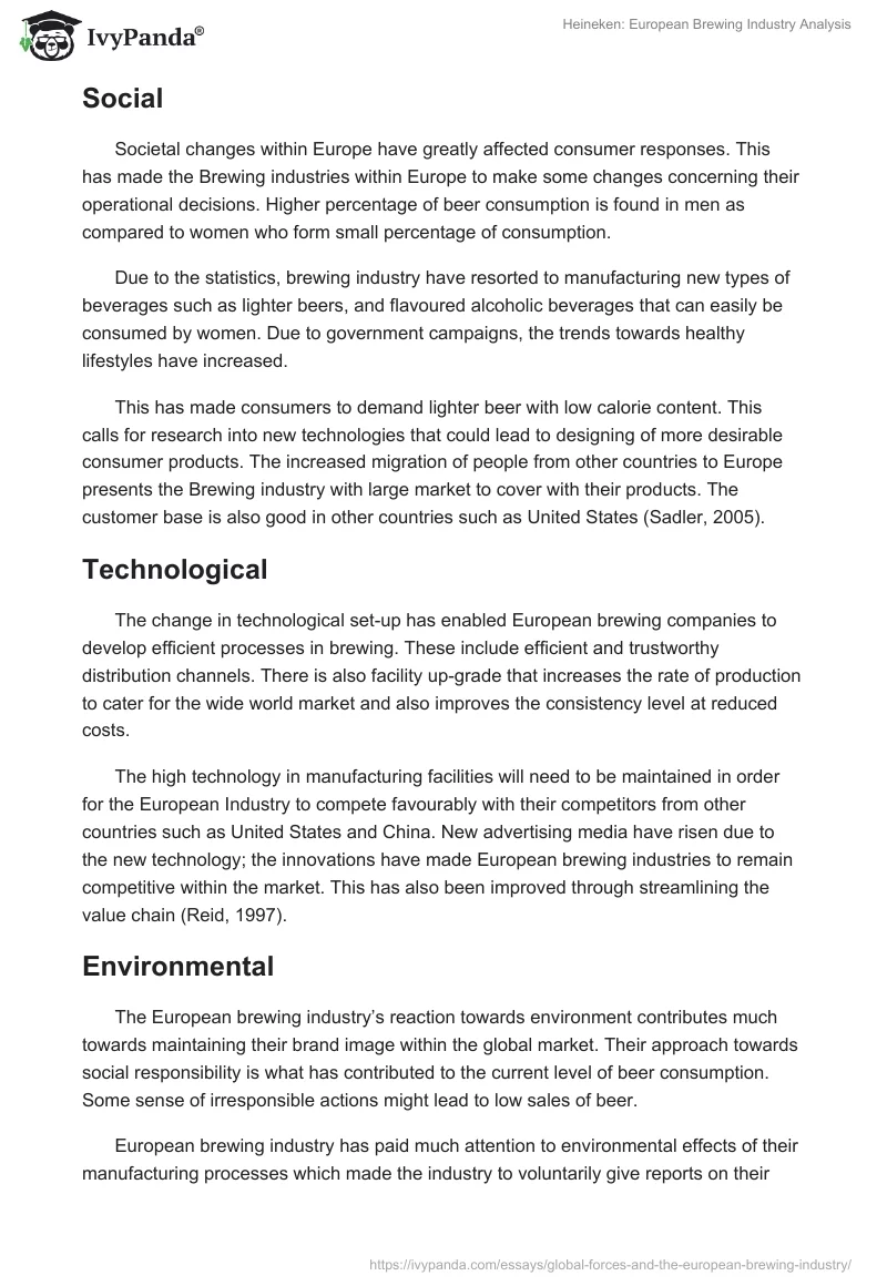 Heineken: European Brewing Industry Analysis. Page 2