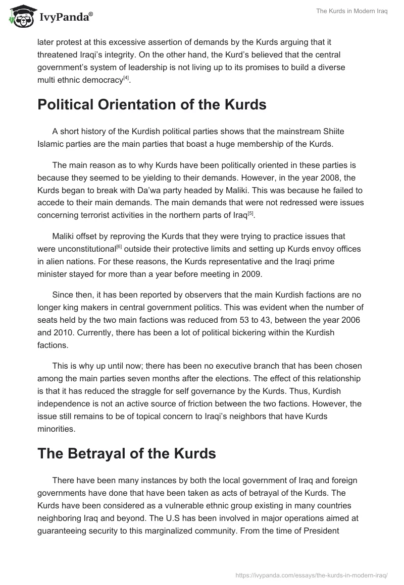 The Kurds in Modern Iraq. Page 4