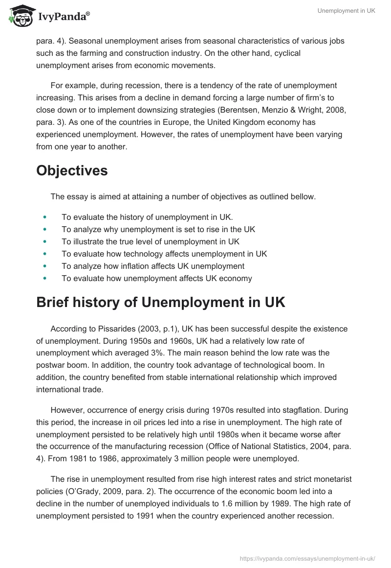 Unemployment in UK. Page 2