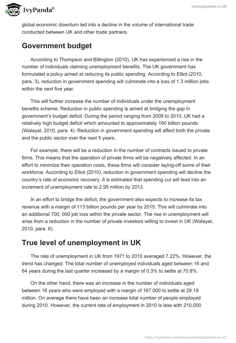 Unemployment in UK. Page 4