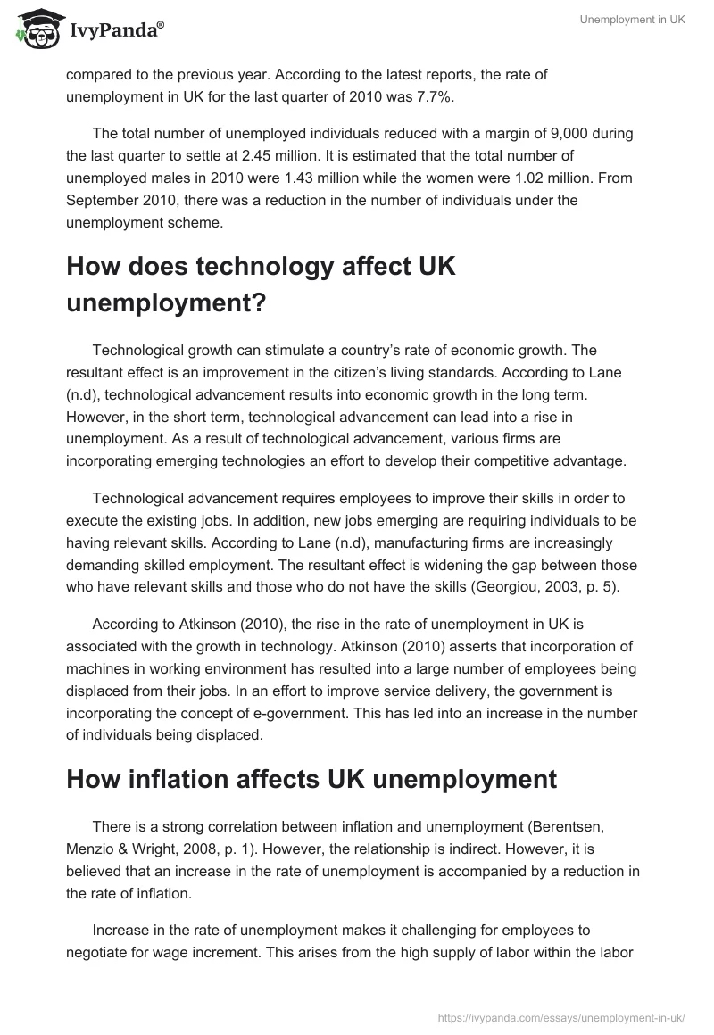 Unemployment in UK. Page 5