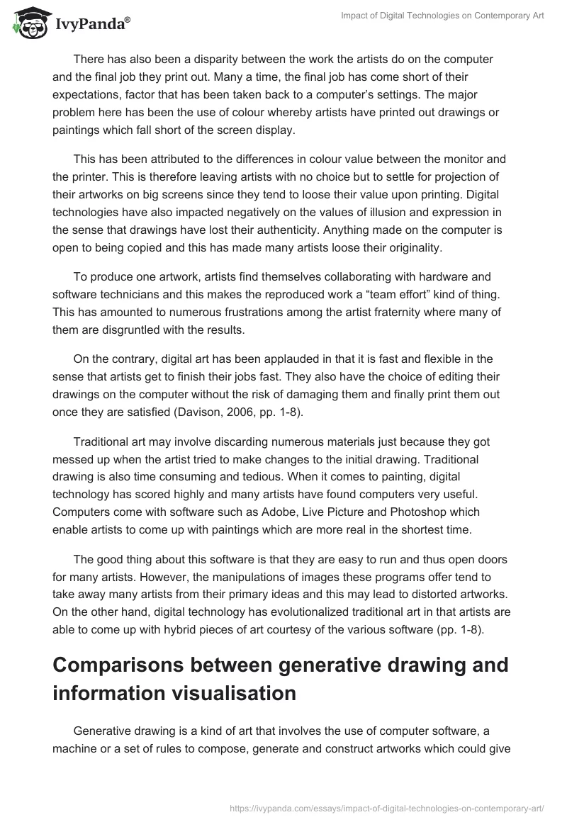 Impact of Digital Technologies on Contemporary Art. Page 2