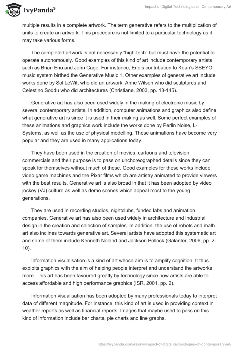 Impact of Digital Technologies on Contemporary Art. Page 3