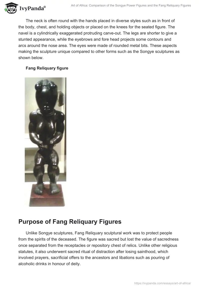 Art of Africa: Comparison of the Songye Power Figures and the Fang Reliquary Figures. Page 4