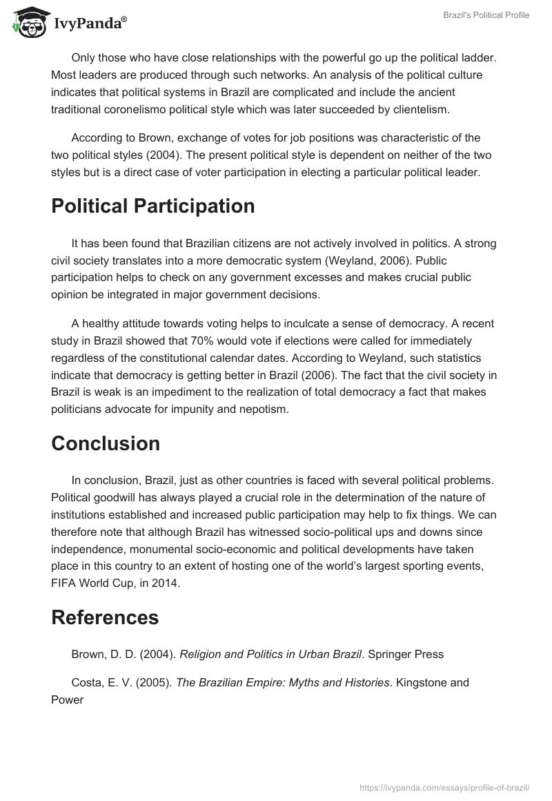 Brazil's Political Profile. Page 4