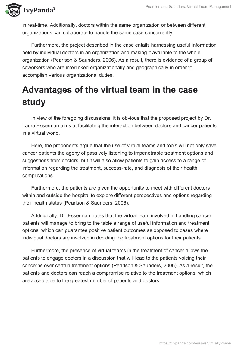 Pearlson and Saunders: Virtual Team Management. Page 2