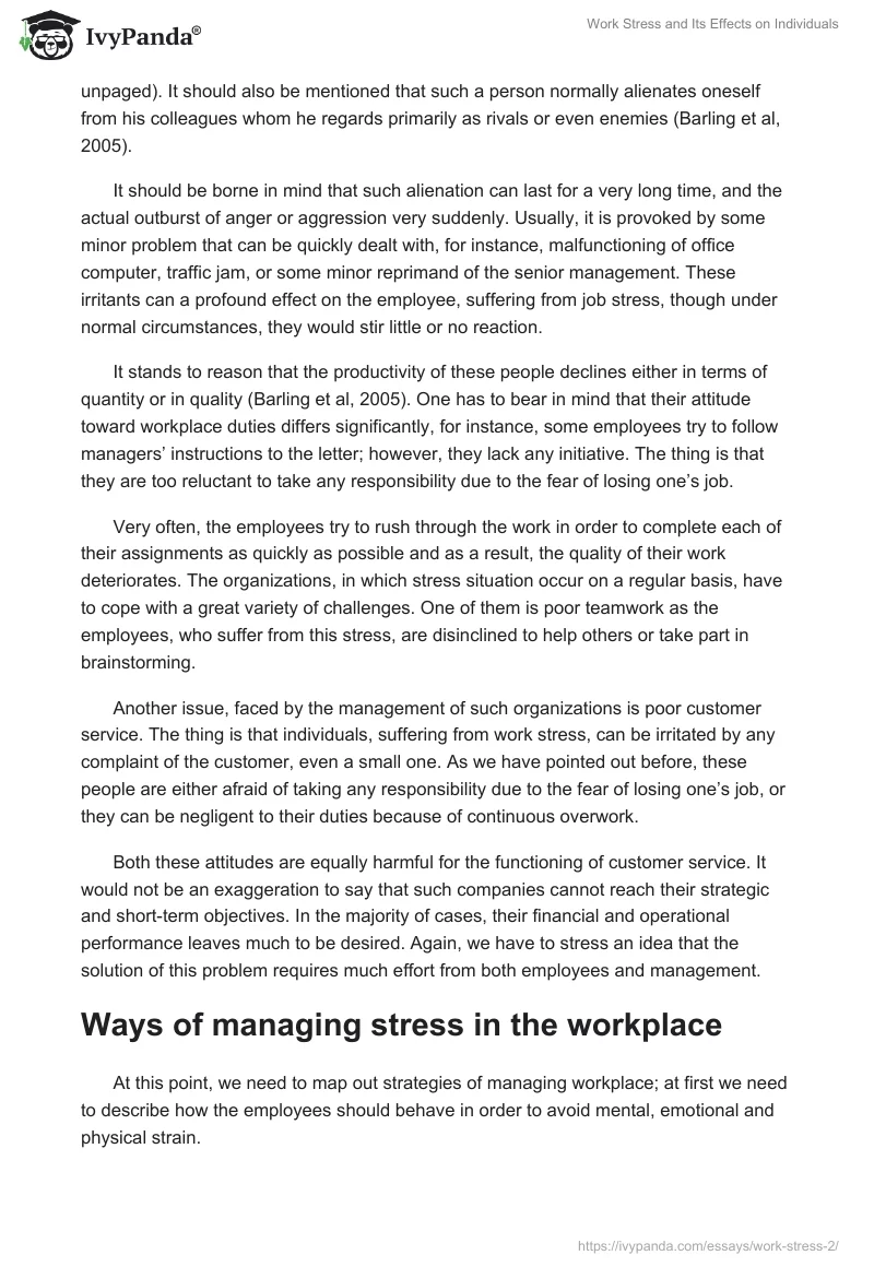 Work Stress and Its Effects on Individuals. Page 3