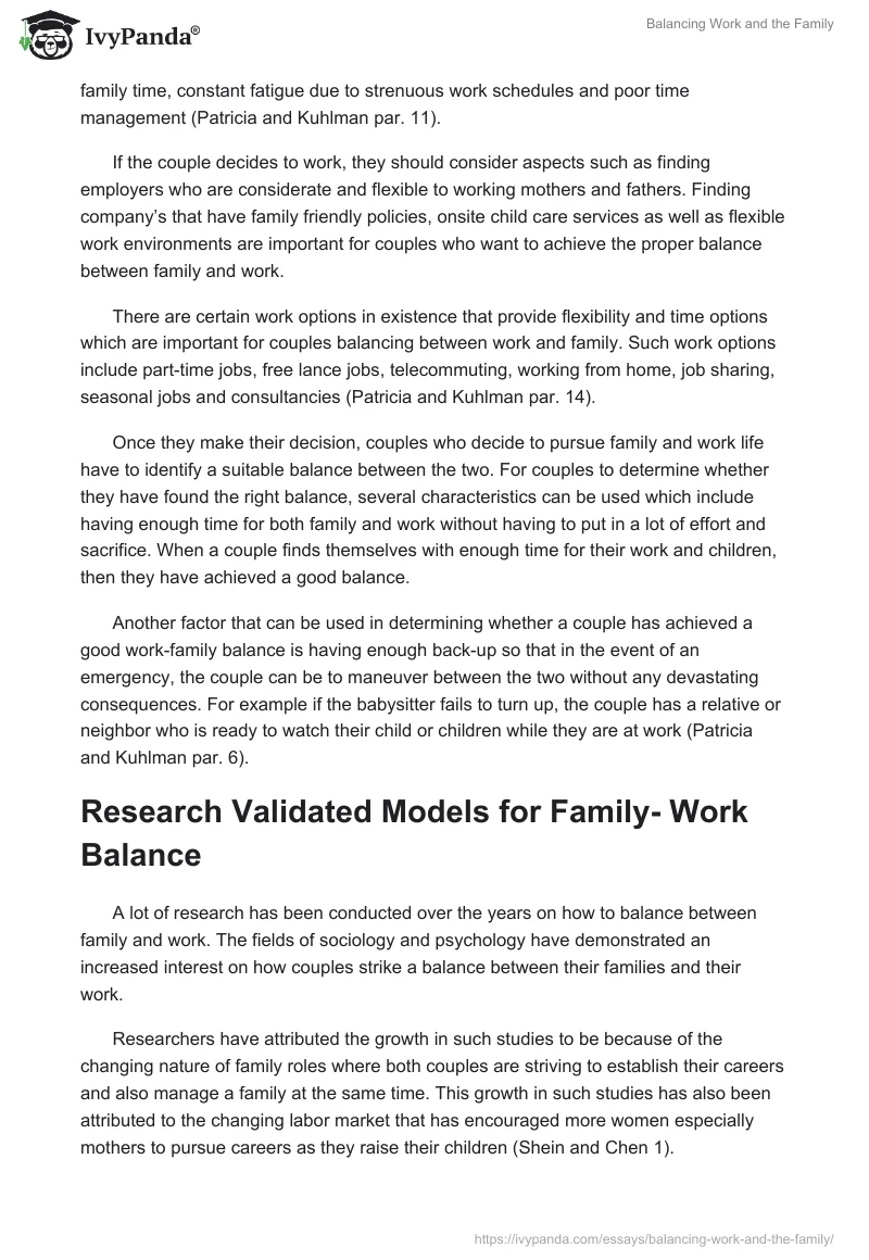 Balancing Work and the Family. Page 3
