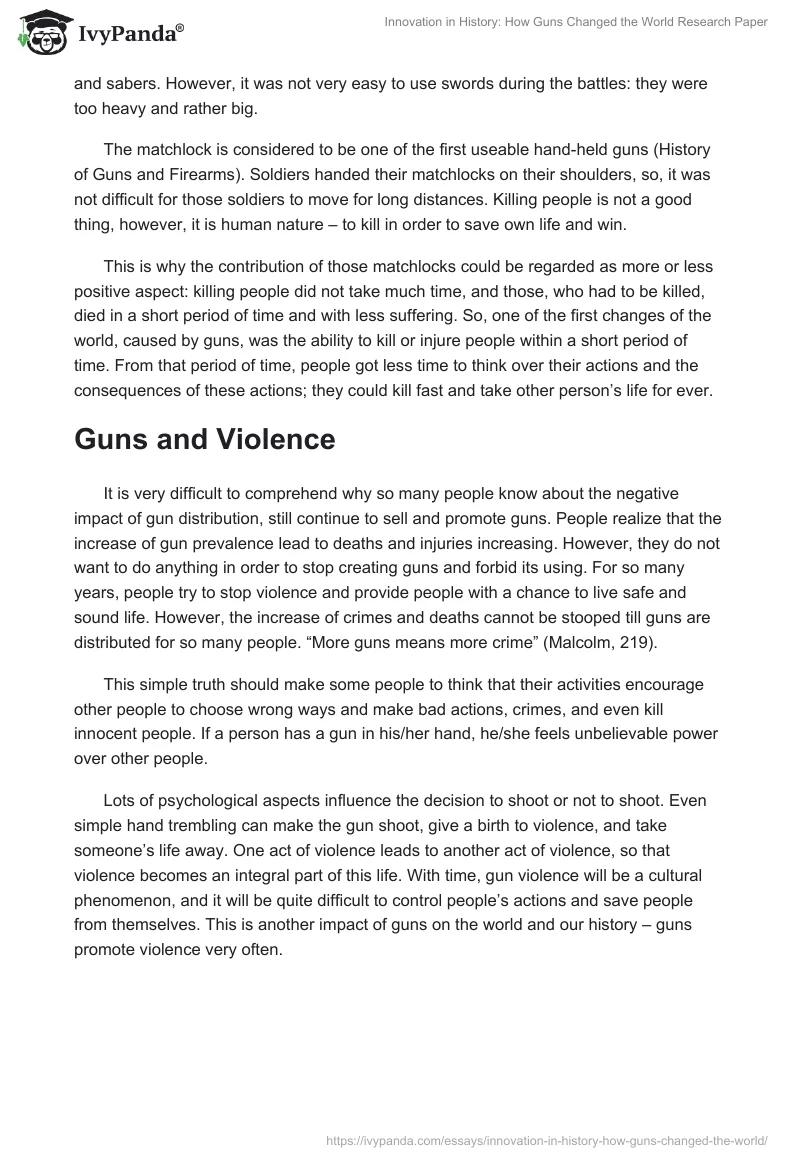 Innovation in History: How Guns Changed the World. Page 2