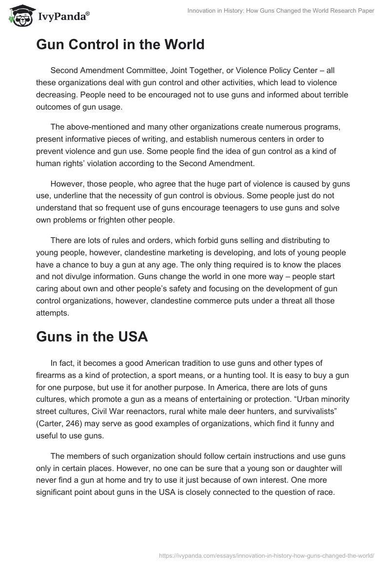 Innovation in History: How Guns Changed the World. Page 3