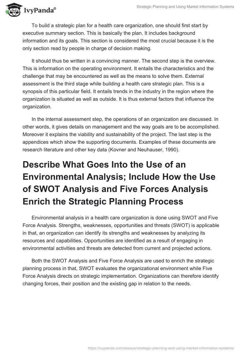 Strategic Planning and Using Market Information Systems. Page 2