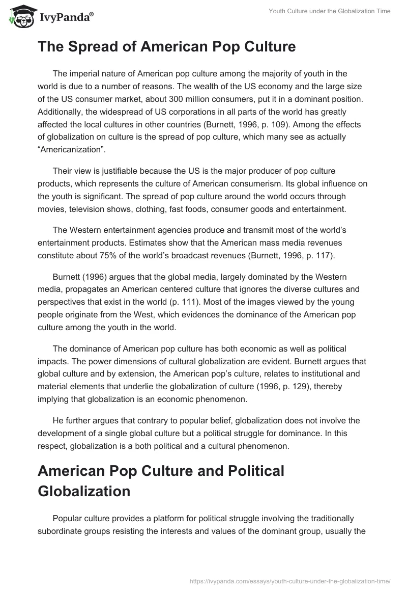 Youth Culture Under the Globalization Time. Page 2