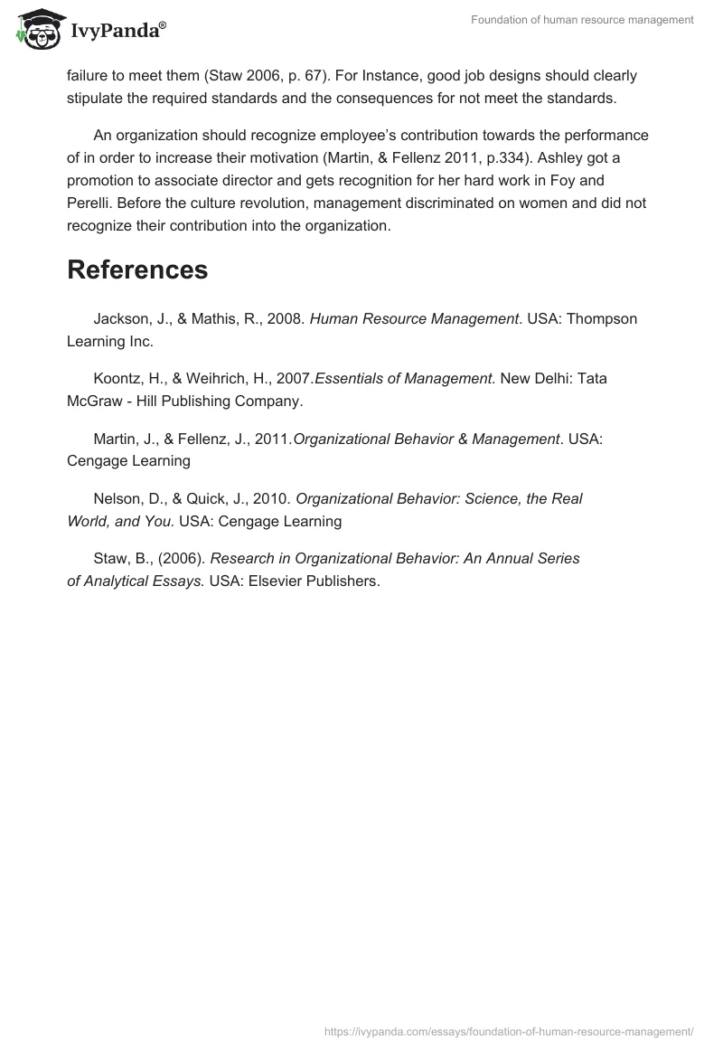 Foundation of Human Resource Management. Page 2