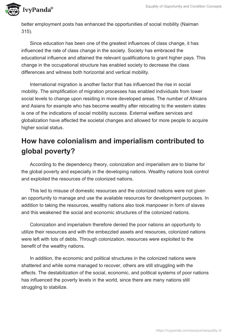 Equality of Opportunity and Condition Concepts. Page 2