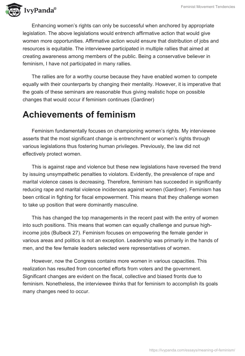 Feminist Movement Tendencies. Page 2