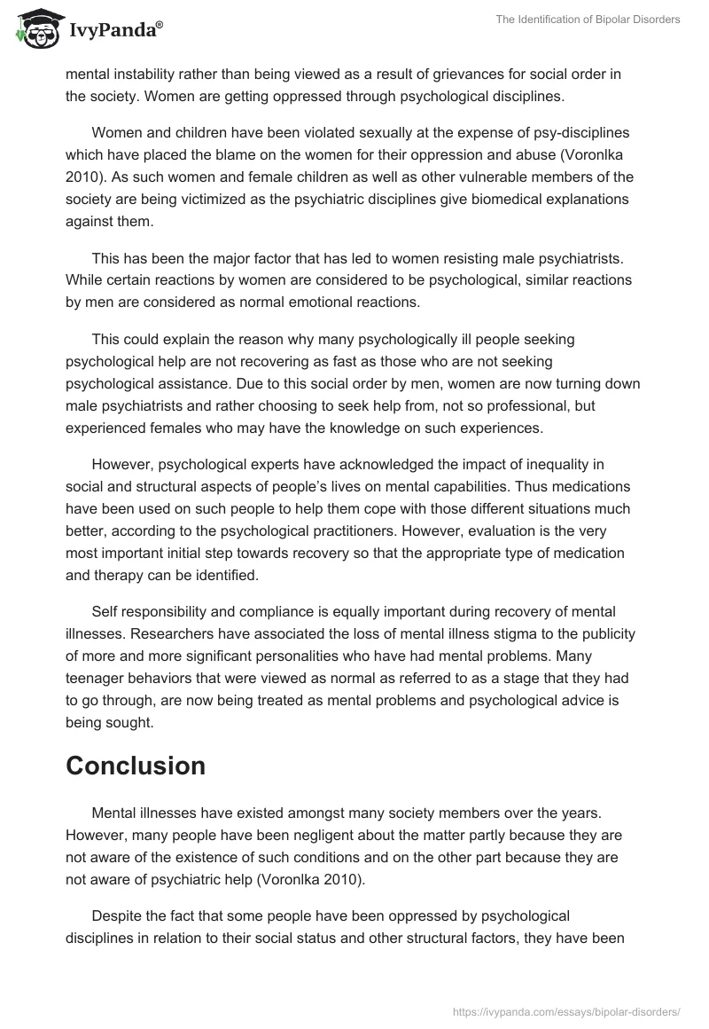 The Identification of Bipolar Disorders. Page 3