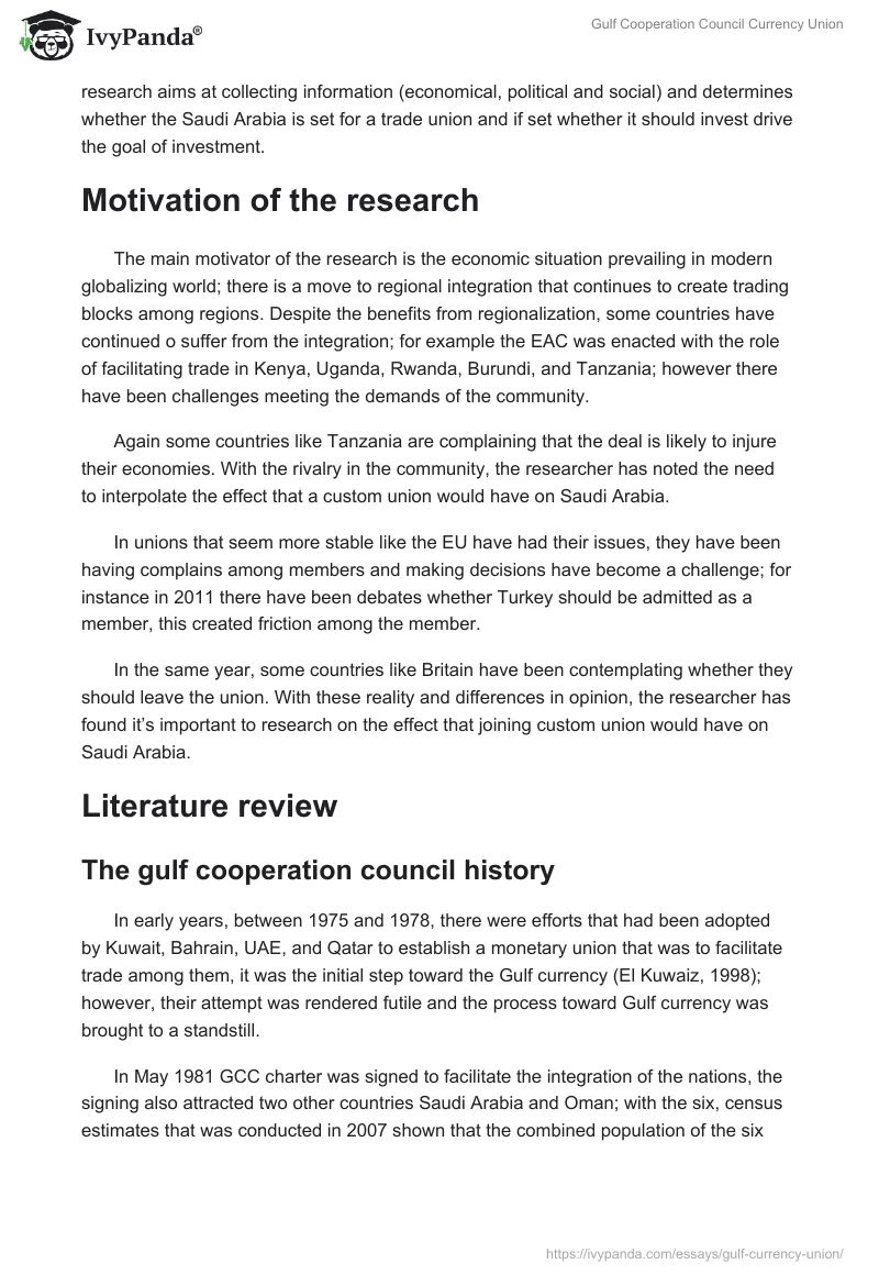 Gulf Cooperation Council Currency Union. Page 5