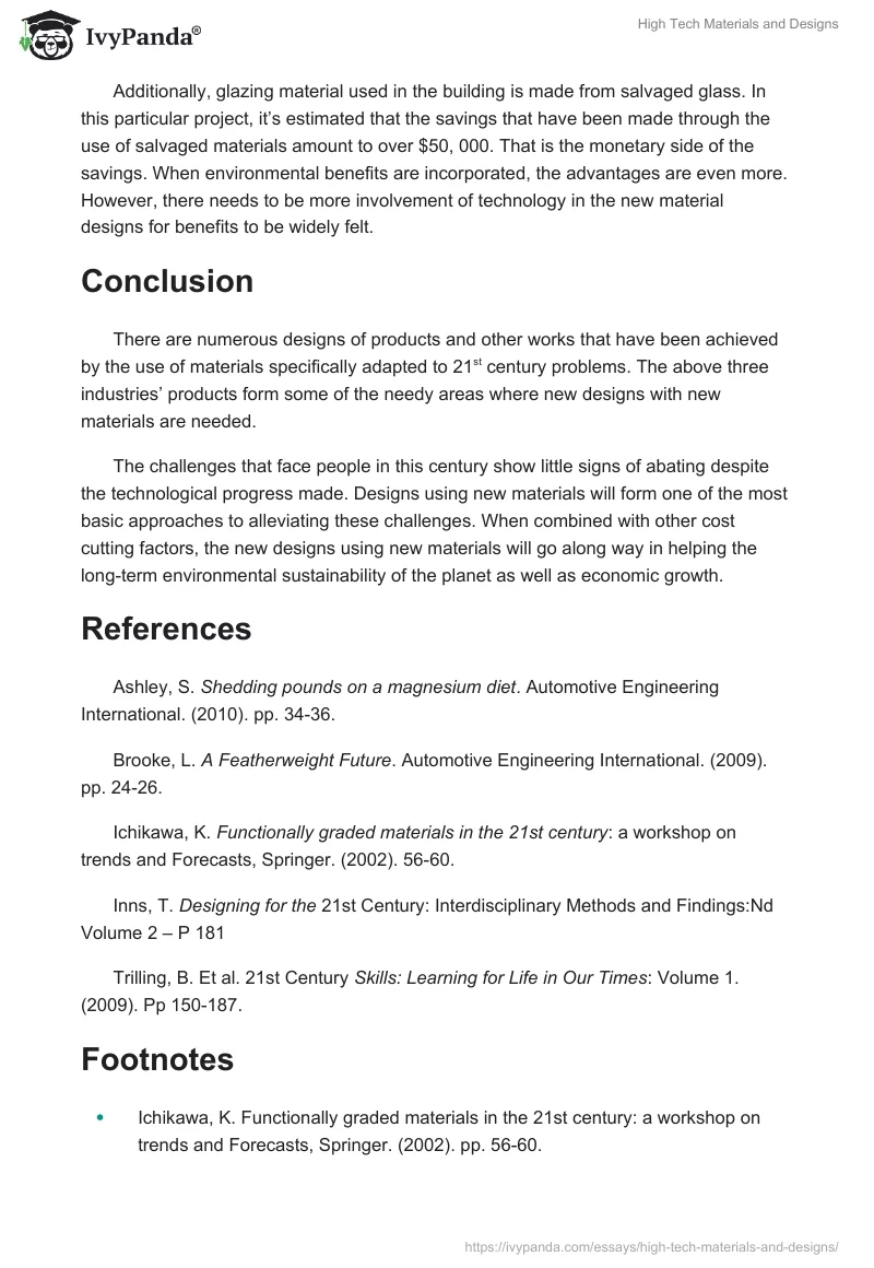 High Tech Materials and Designs. Page 5