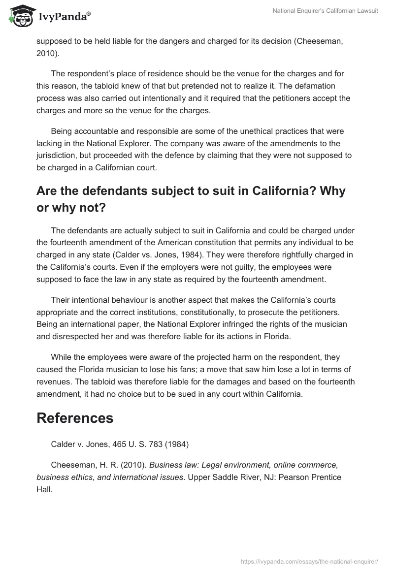 National Enquirer's Californian Lawsuit. Page 2