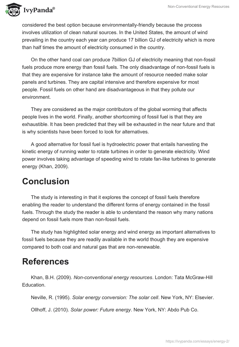 Non-Conventional Energy Resources. Page 3