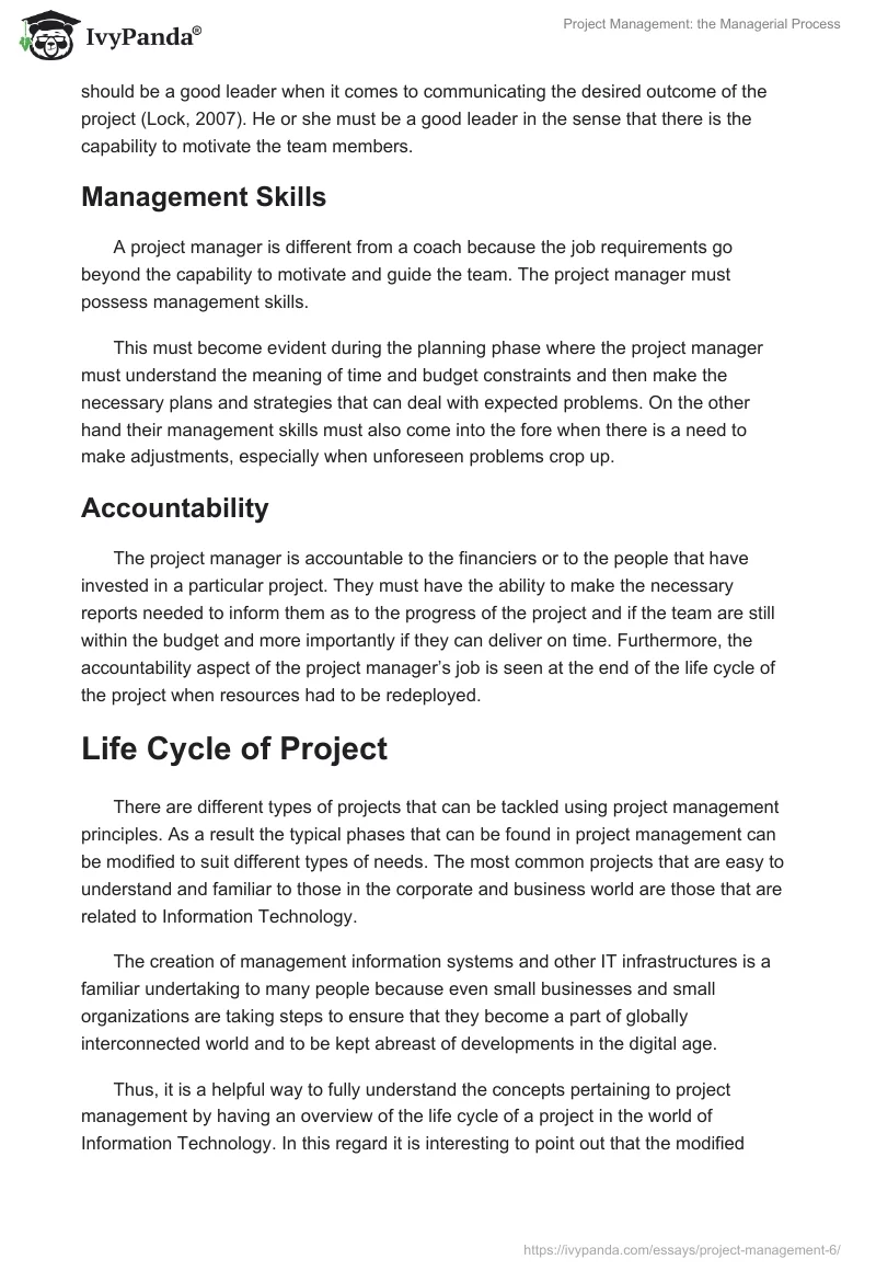 Project Management: the Managerial Process. Page 2