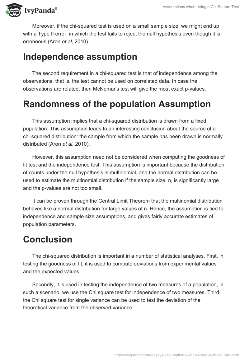 Assumptions when Using a Chi-Square Test. Page 2