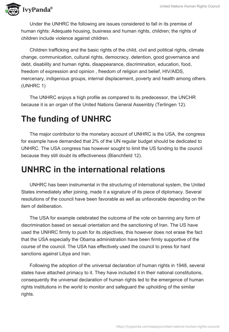 United Nations Human Rights Council. Page 4
