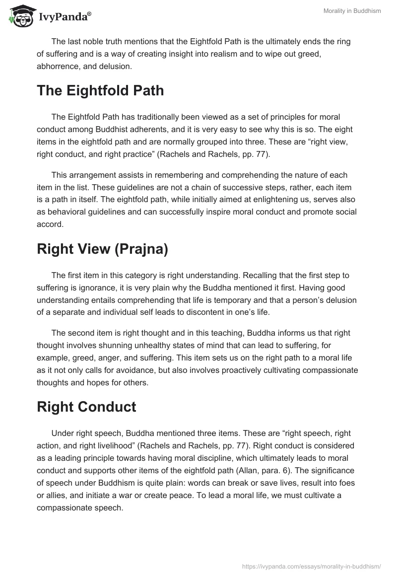 Morality in Buddhism. Page 3