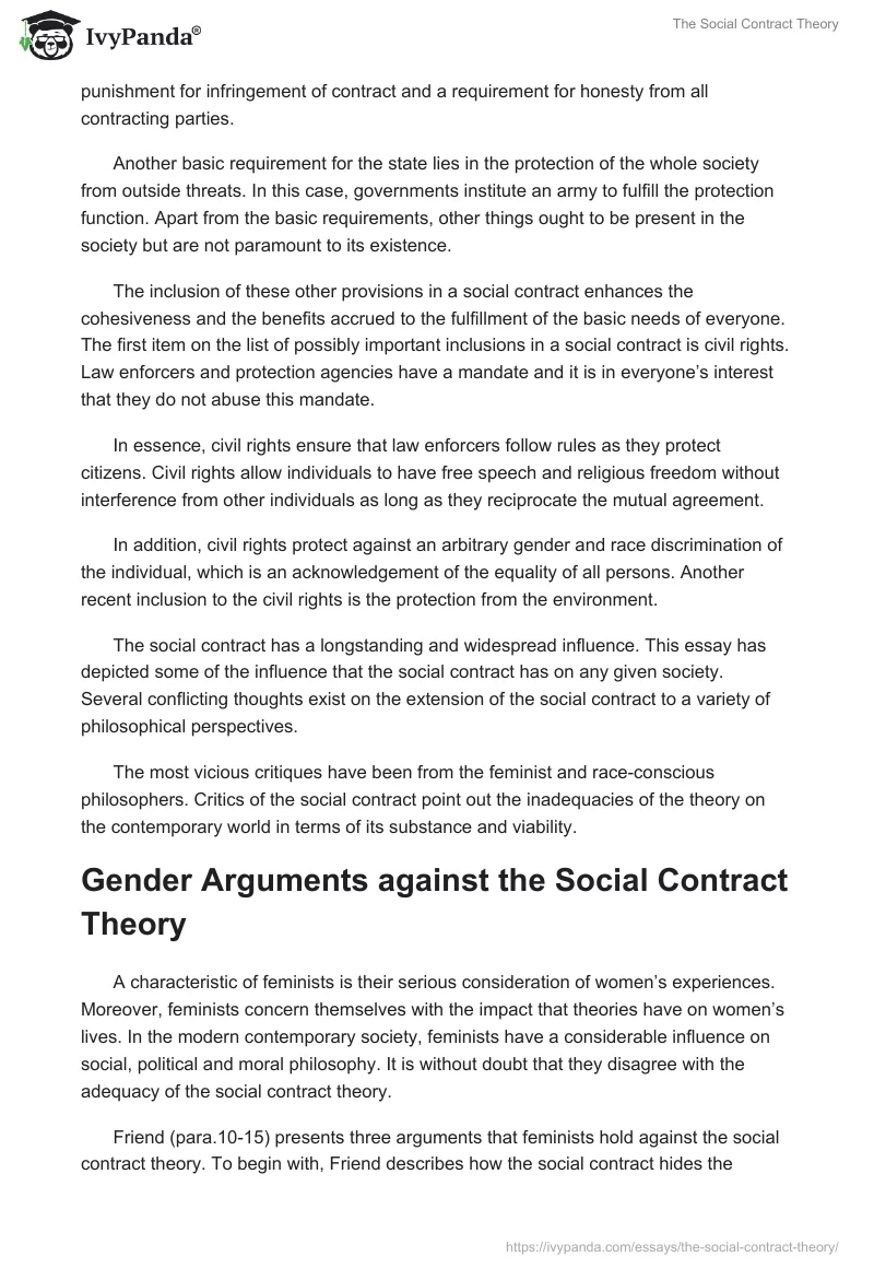 The Social Contract Theory. Page 5