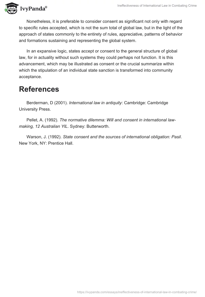 Ineffectiveness of International Law in Combating Crime. Page 4