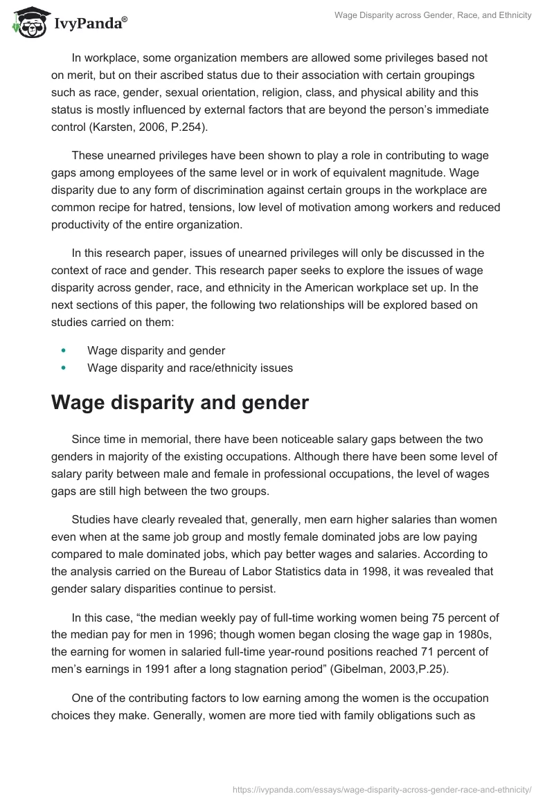 Wage Disparity across Gender, Race, and Ethnicity. Page 2