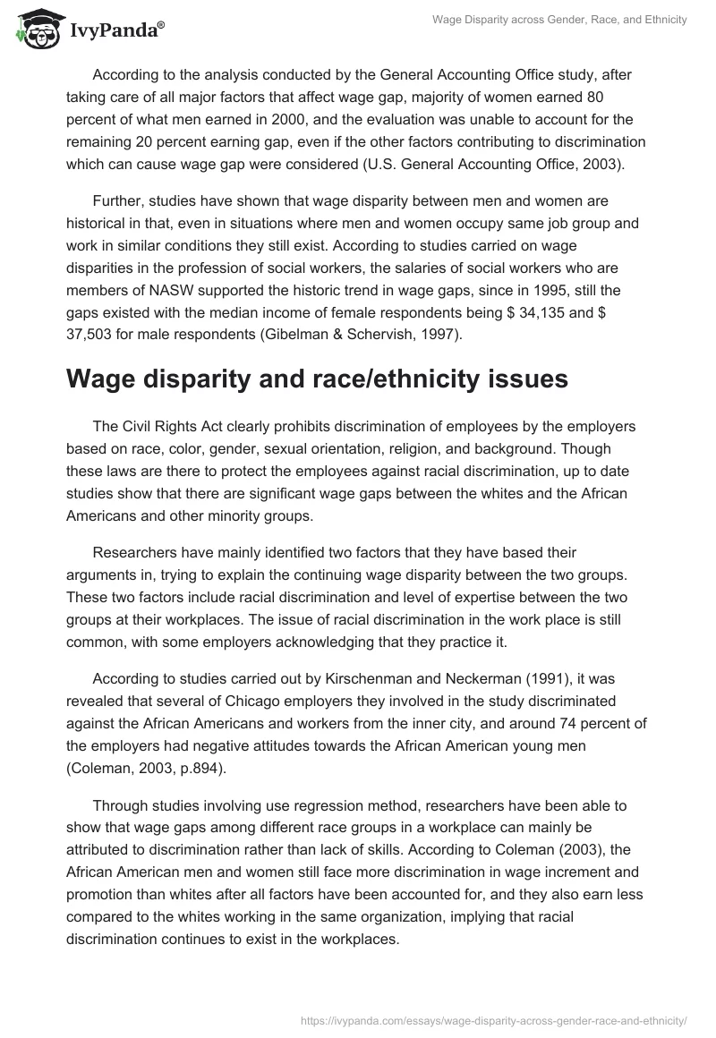 Wage Disparity across Gender, Race, and Ethnicity. Page 4