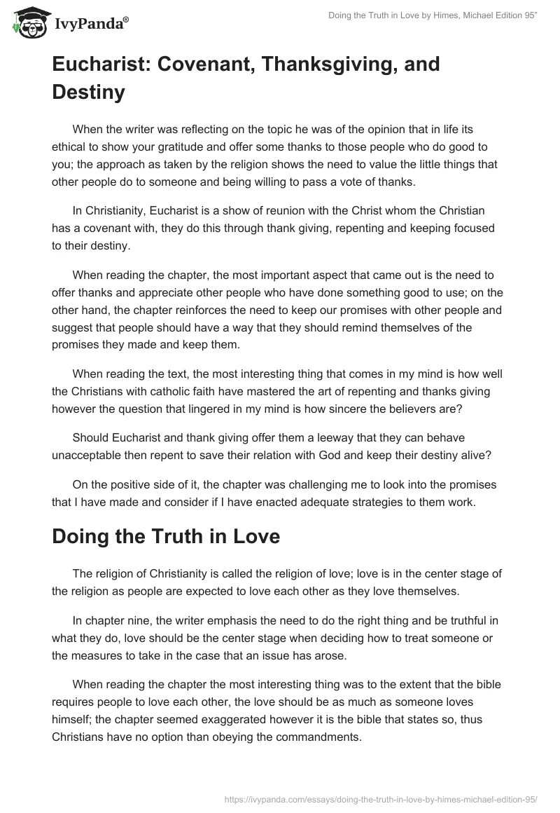 Doing the Truth in Love by Himes, Michael Edition 95”. Page 2