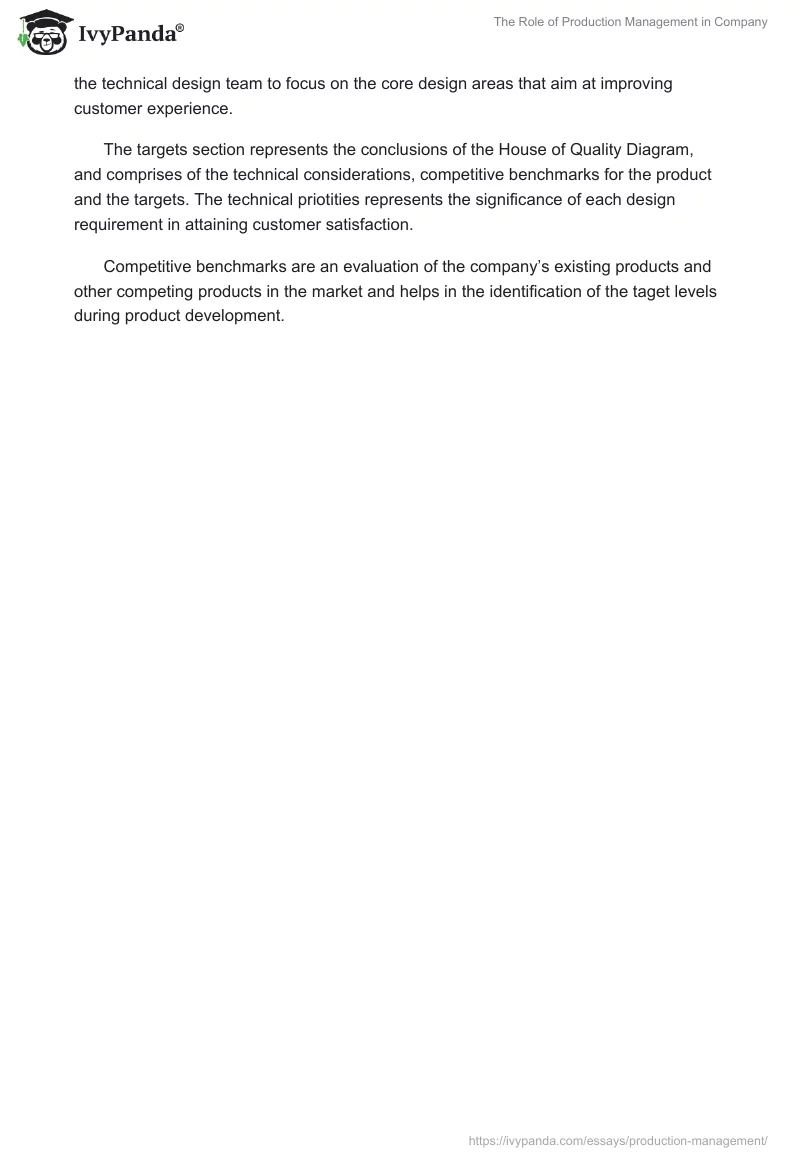 The Role of Production Management in Company. Page 5