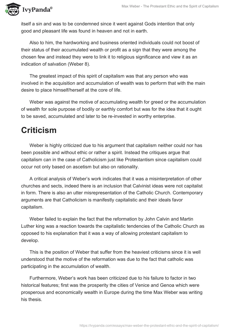 Max Weber - The Protestant Ethic and the Spirit of Capitalism. Page 3