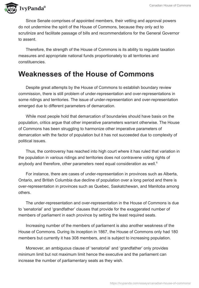 Canadian House of Commons. Page 4
