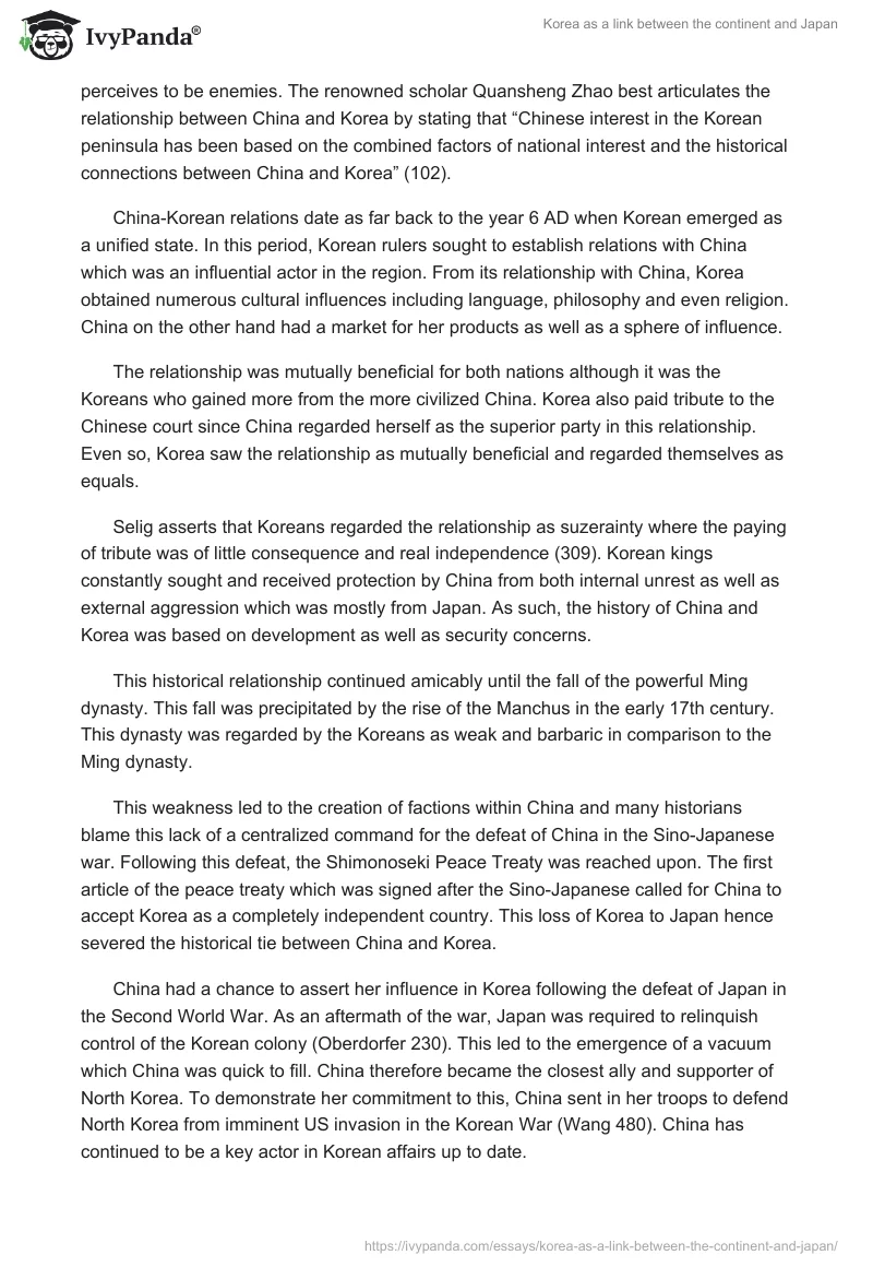 Korea as a link between the continent and Japan. Page 2