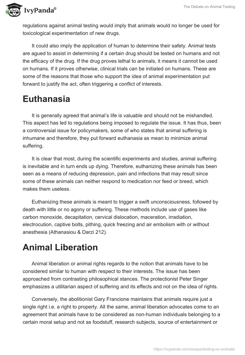 The Debate on Animal Testing. Page 4