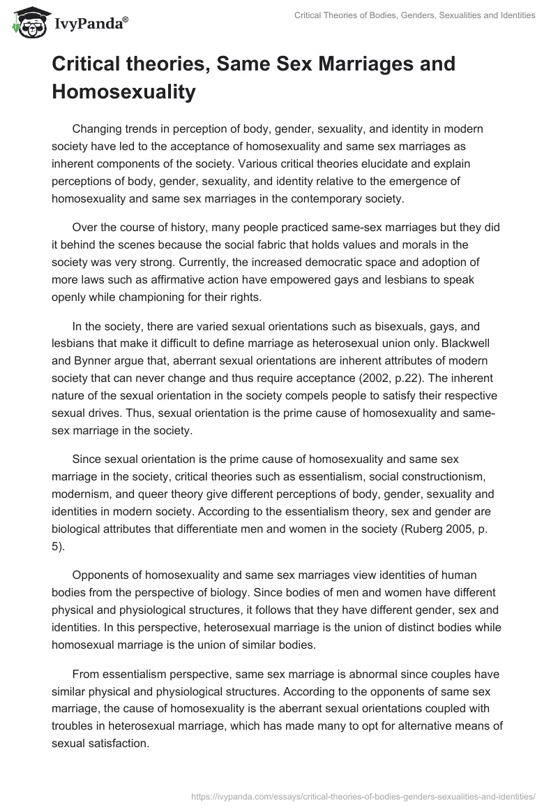 Critical Theories of Bodies, Genders, Sexualities and Identities. Page 4